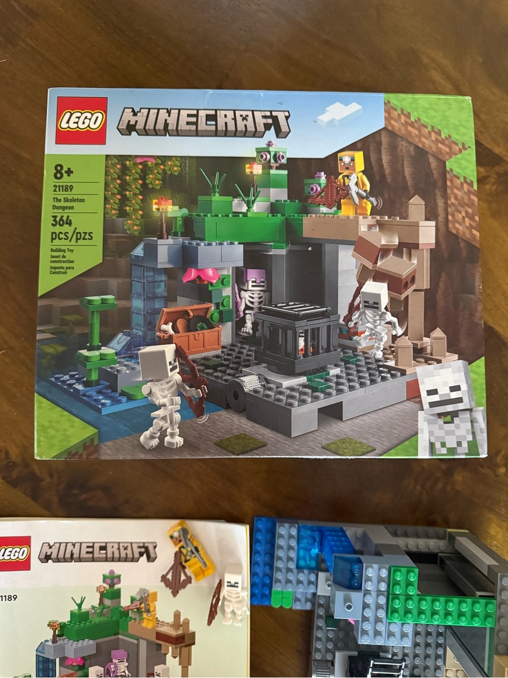 LEGO 21189 Minecraft The Skeleton Dungeon Kids Toy - Green/Grey